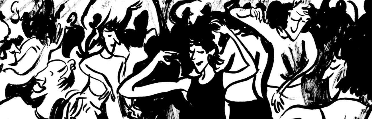 Illustration von tanzenden Menschen