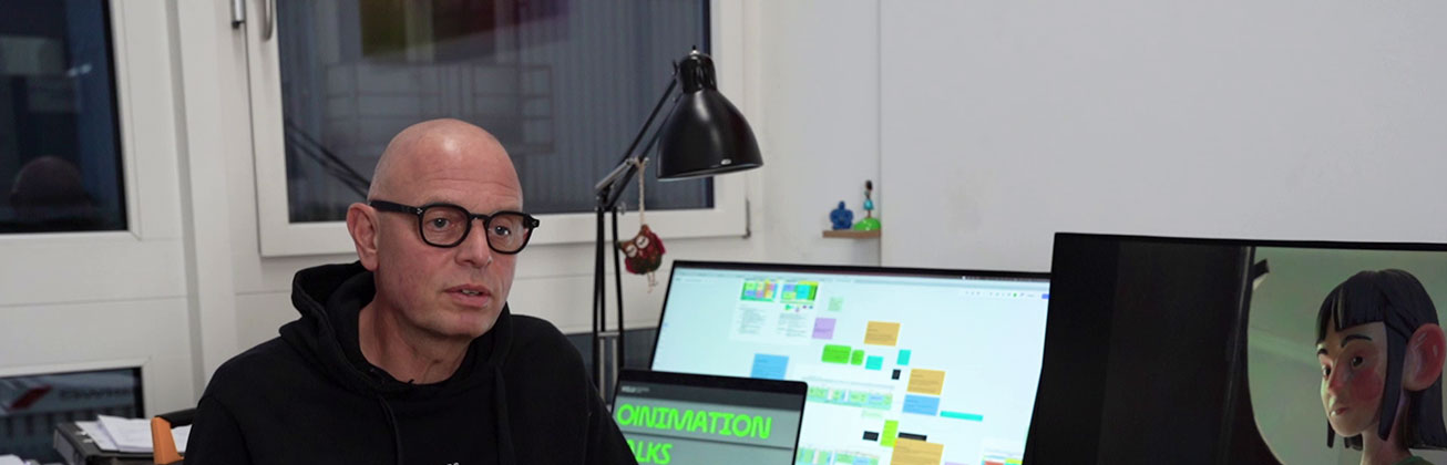 Studiengangsleitung BA Animation, Jürgen Haas, gibt Tipps fürs Portfolio