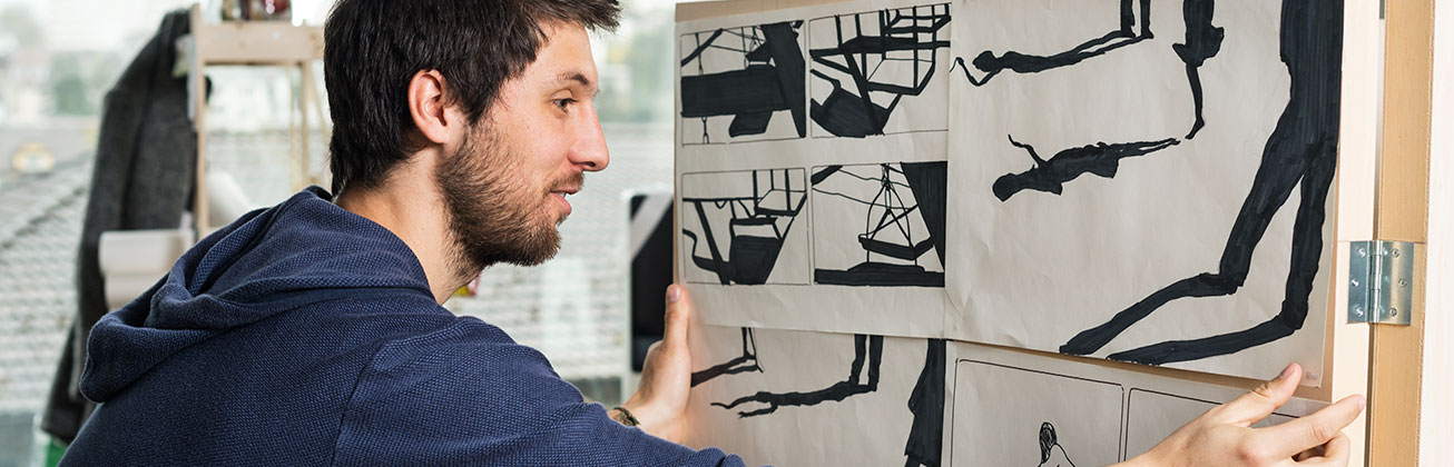 Remo Scherrer bei der Arbeit