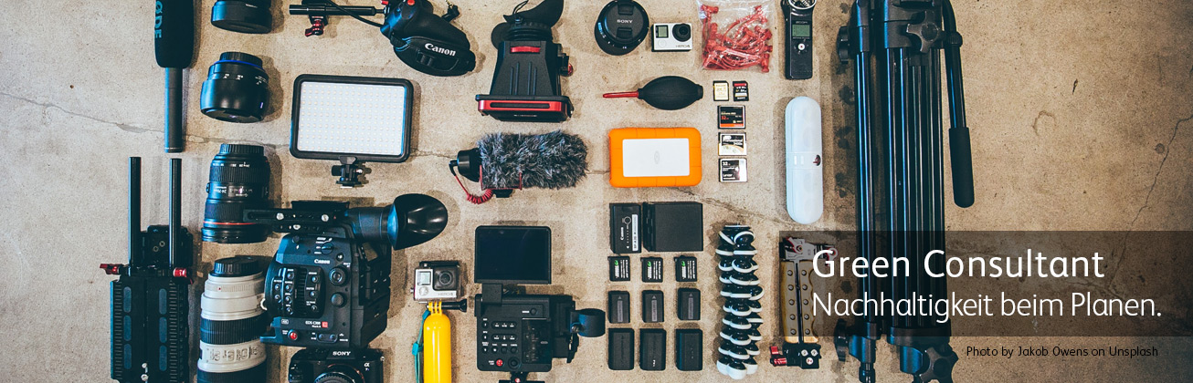 Foto Equipment auf dem Boden