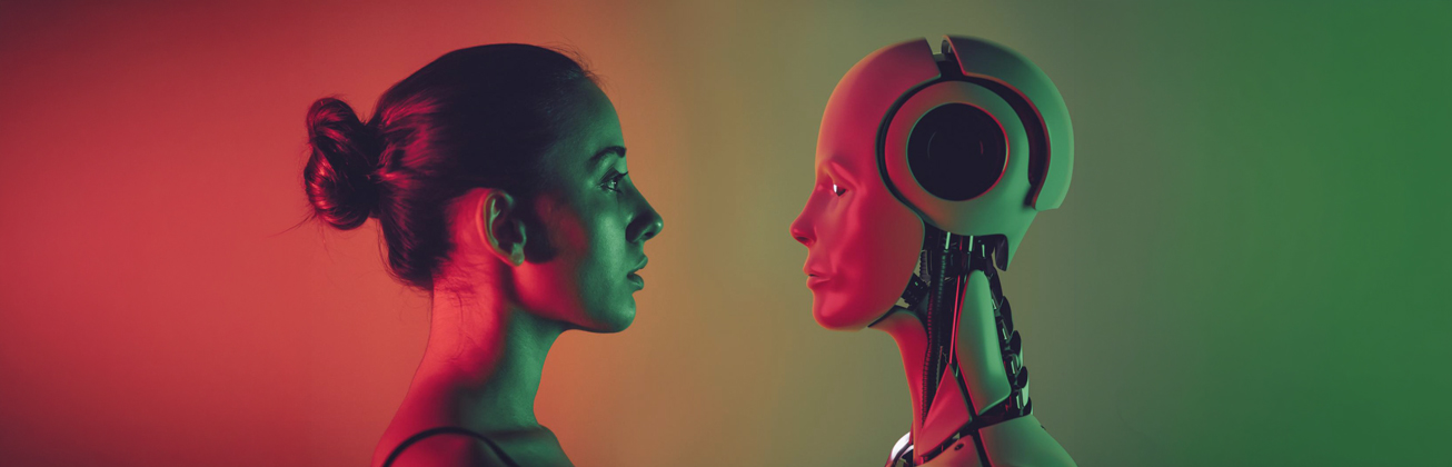 Bild von Mensch und Roboter für das CAS-Machine-Learning