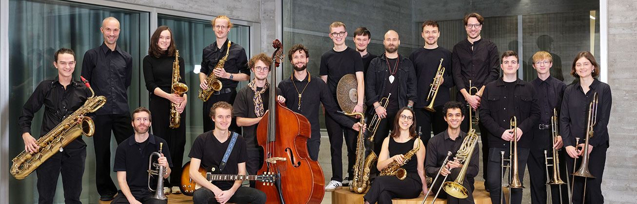 HSLU Big Band – the Big Band of the Lucerne School of Music. Photo HSLU/Franca Pedrazzetti, November 2023