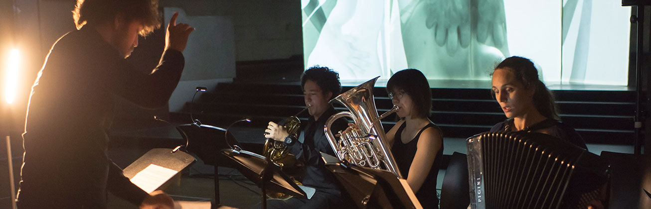 Members of the Studio for Contemporary Music at the MaiHof in Lucerne. 