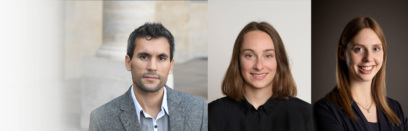 Portraits der neuen Dozierenden für Musiktheorie an der Hochschule Luzern: Fabre Guin, Johanna Kulke und Sanne Lorenzen