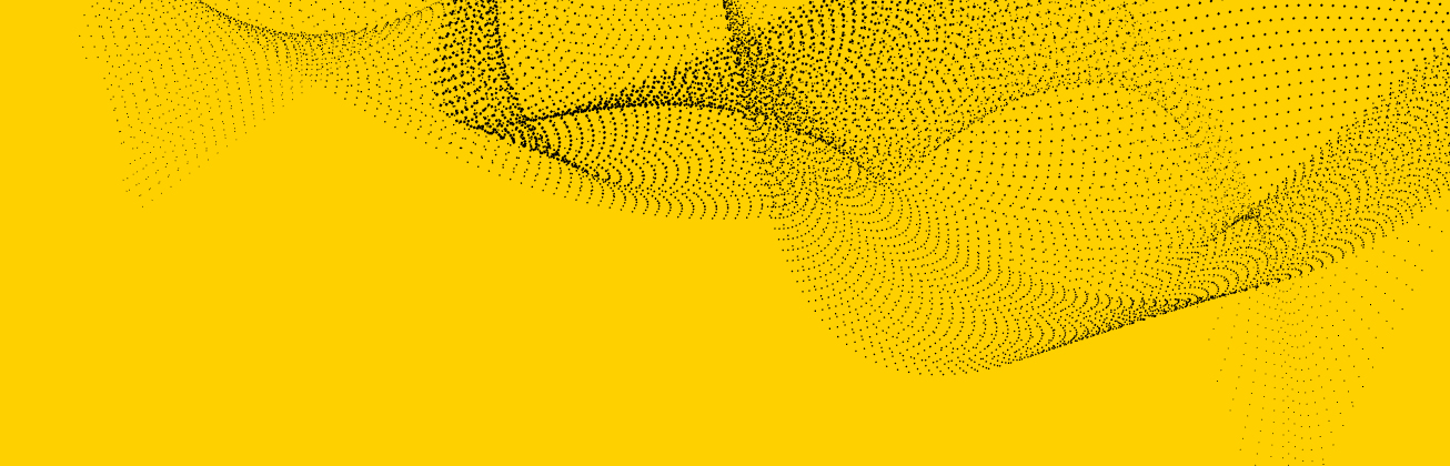 Gelbe Fläche mit schwarzer Illustration