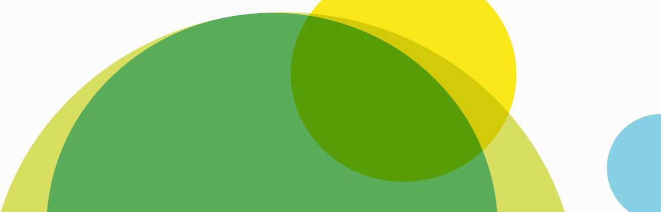 grüne und gelbe Kreise auf weissem Hintergrund
