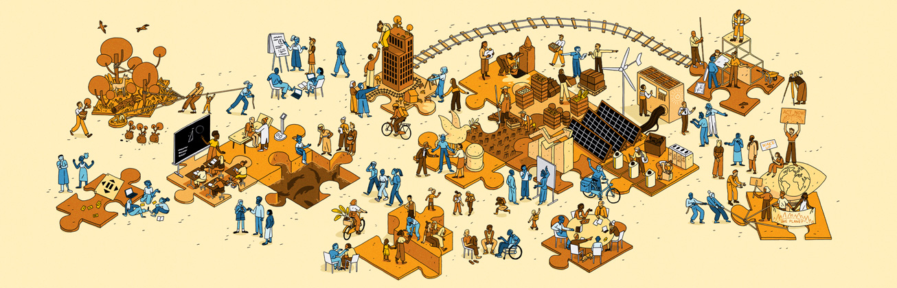 SDG Soziokultur Wimmelbild Justine Klaiber