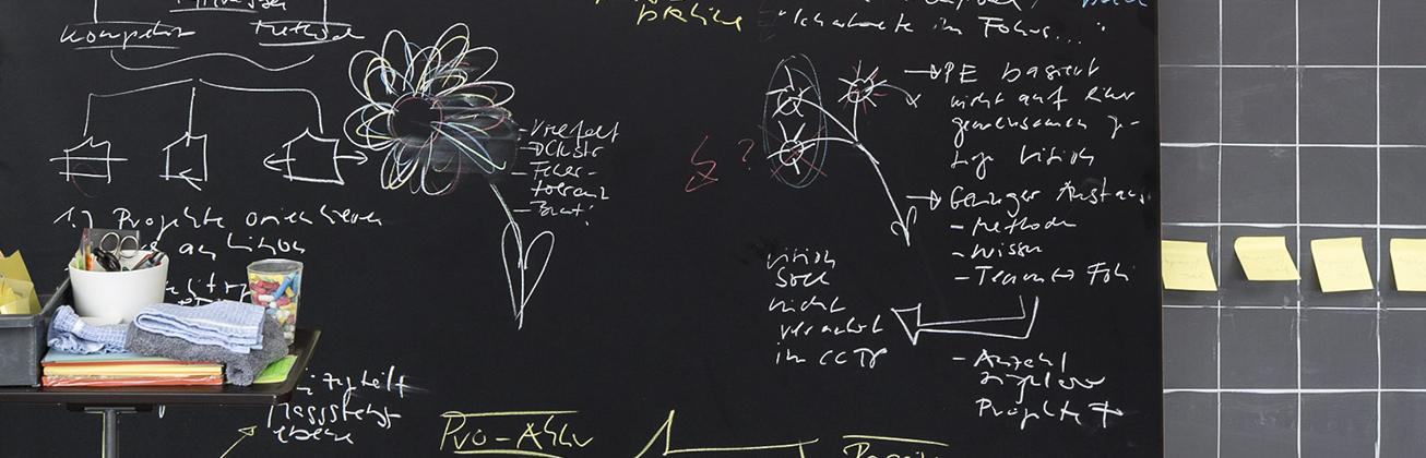 Abbild einer beschriebenen Tafel im Sitzungszimmer des CCTP