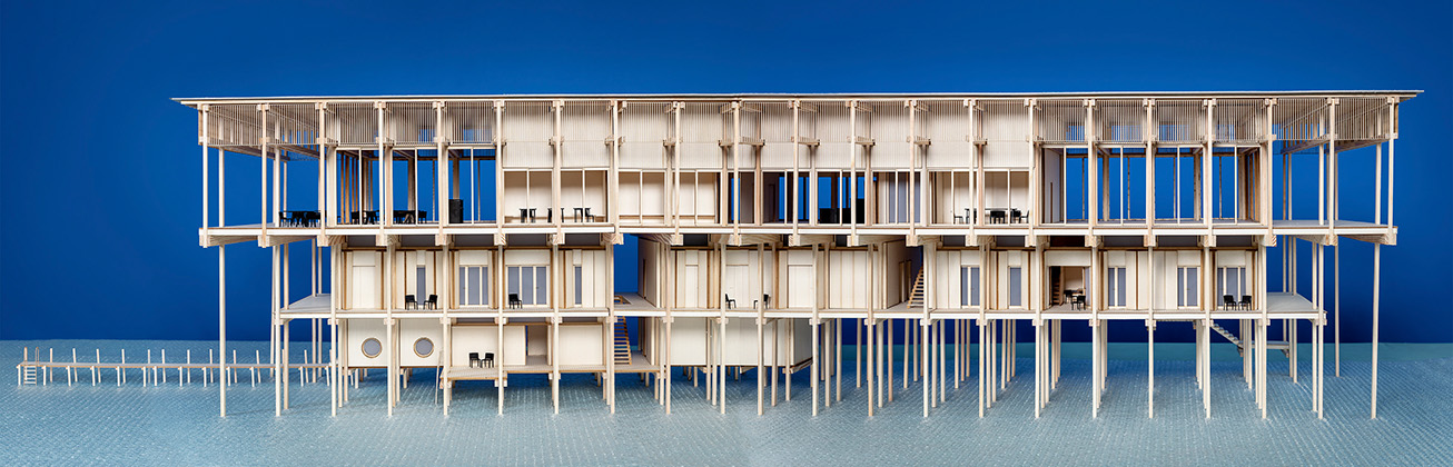 Das Bild zeigt ein Architekturmodell 