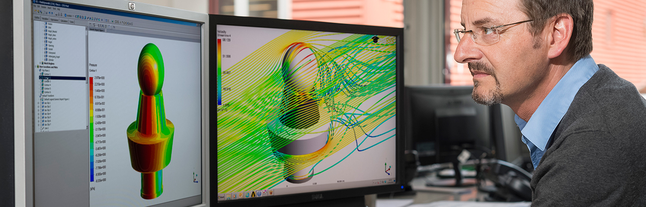 Gebaeudehuelle - Windeberechnung am Computer 