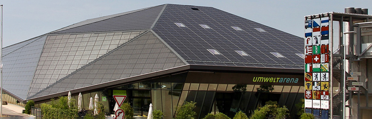 Gebäudehülle - Gebäudeintegrierte Photovoltaik am Beispiel der Umweltarena in Spreitenbach. 