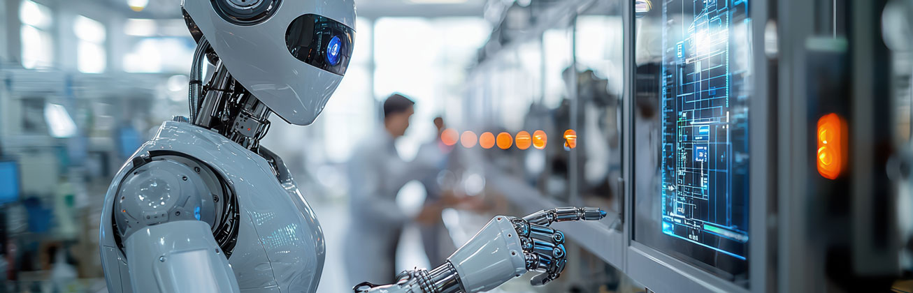 Der humanoide Roboter im Einsatz.