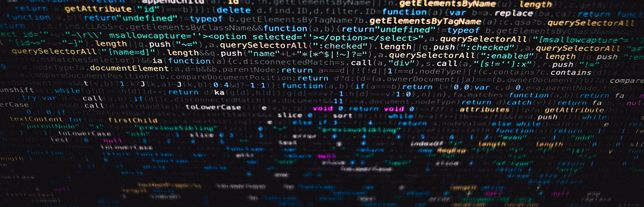 Zeilen von Programmiercode auf Bildschirm