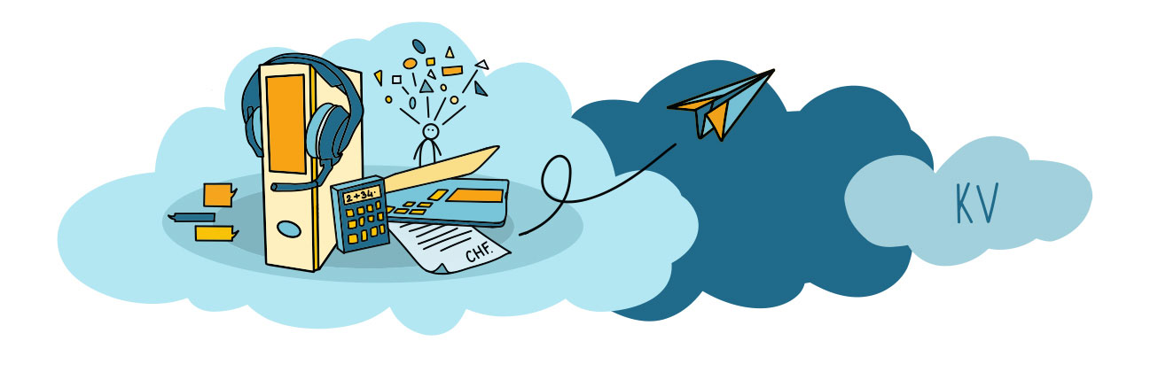 Grafik von diversen Büro Utensilien