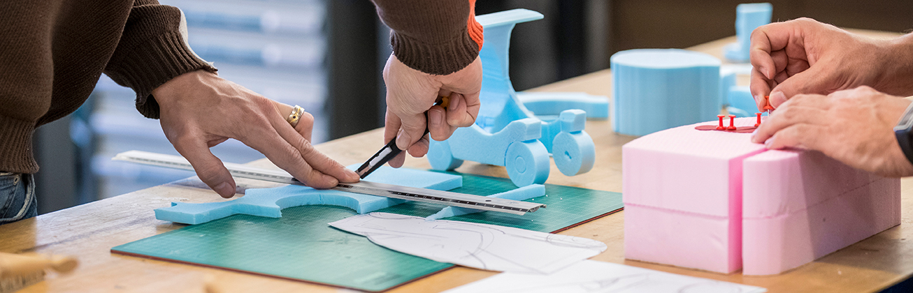 styroporprototypen und pinke box