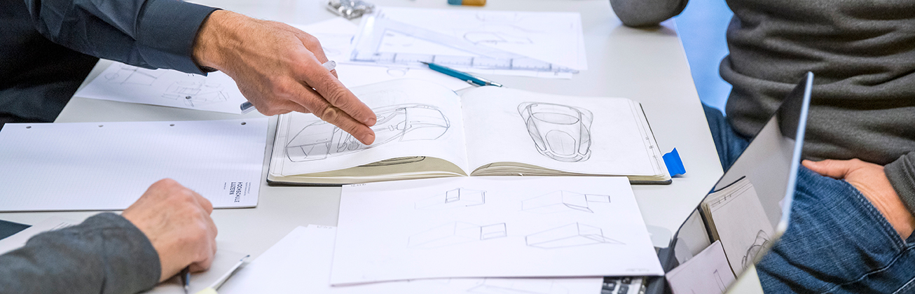 technische zeichnungen mit hand