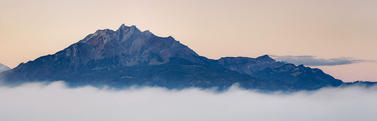 Mount Pilatus in fog