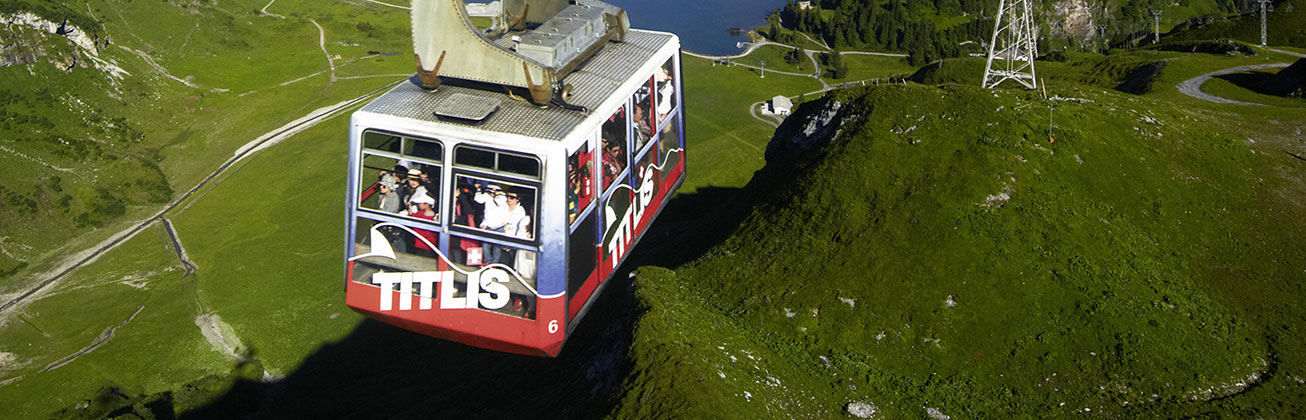 Titlis-Bahn: Kaum ein anderes Verkehrsmittel bringt Wanderer und Touristen so schnell so weit nach oben.