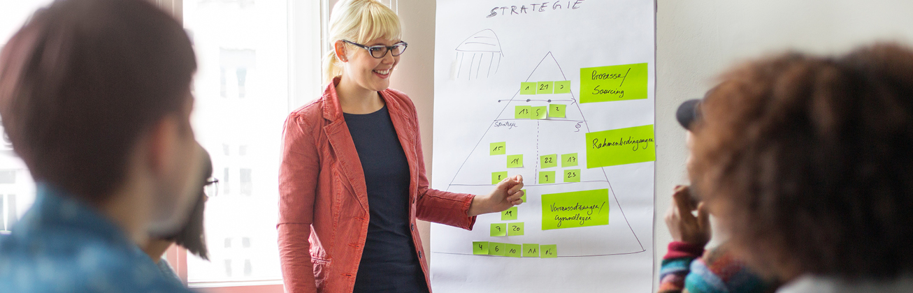 Moodboard unterrichtende Frau 