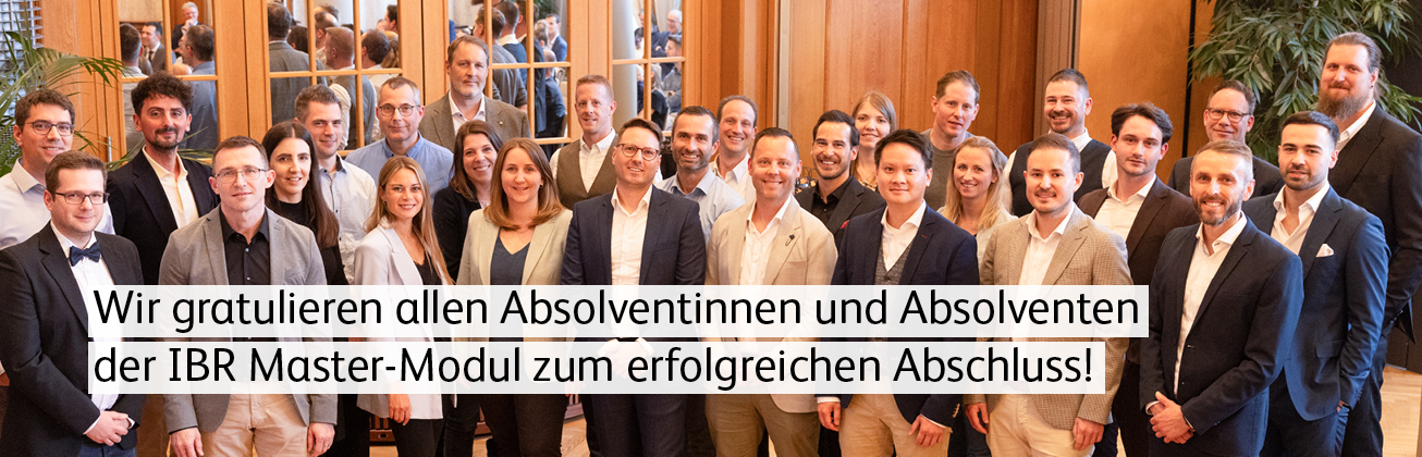 Absolventinnen und Absolventen IBR Master-Modul 2026
