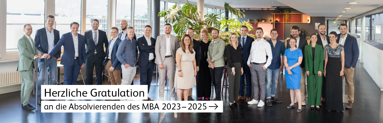 Gratulation Absolventen MBA 2023-2025