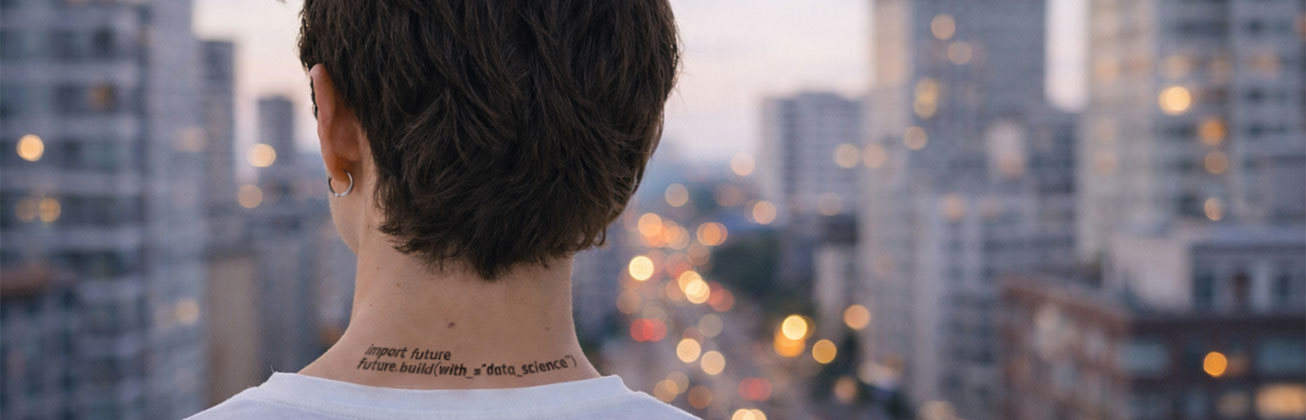 Master Applied Data Science Person with Tattoo