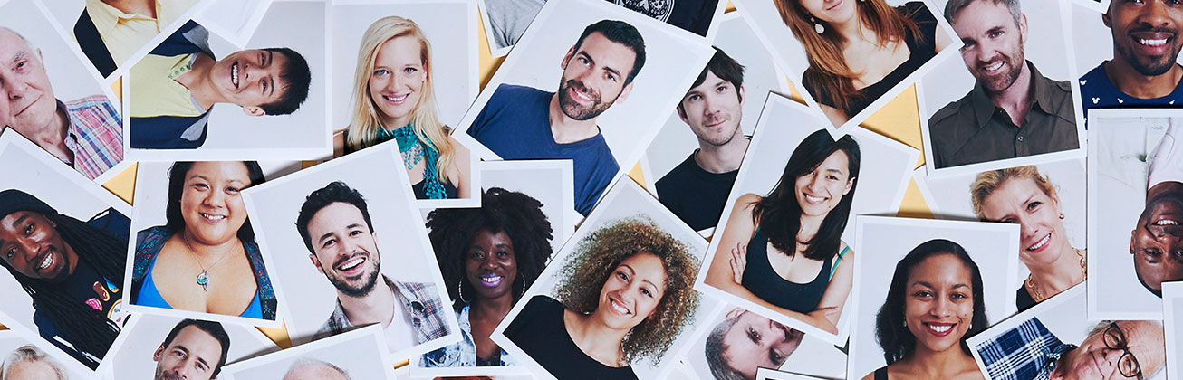 Collage von verschiedenen Portraitfotos