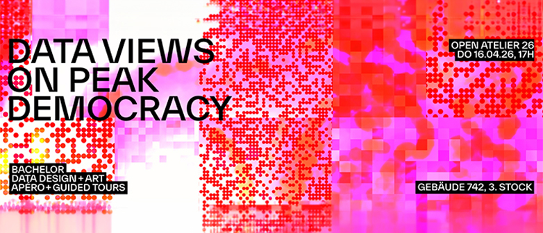 Teaserposter für den Event des Bachelor Data Design + Art Peak Democracy. 