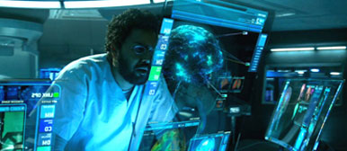 Avatar, Screenshot des 3D-Films, USA 2009; Bildquelle http://findlaydonnan.files.wordpress.com/2009/08/ a-technician-monitors-sullys-brain-activity-as-they-connecthim- to-the-avatar.jpg 