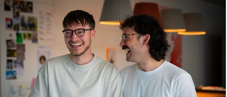 Bild von den beiden ehemaligen Forschungspraktikanten Giulio Gallana und Luca Schaffer