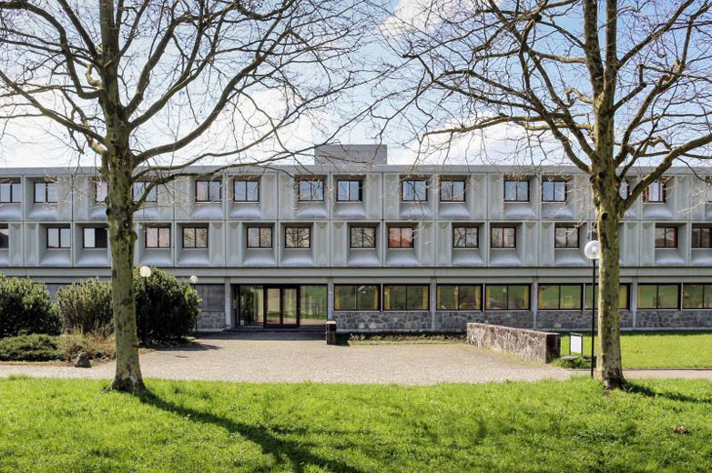 Kloster Baldegg, Ansicht Nordost, Architekt: Marcel Breuer, © Fotograf: Jonathan Ritler, 2017 (Hochschule Luzern – Technik & Architektur)
