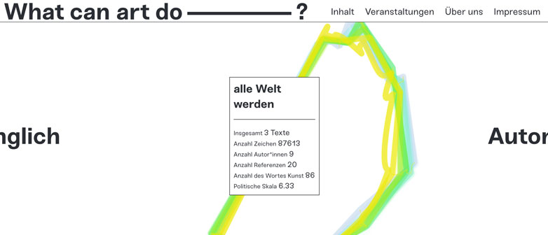 What can art do Webseite