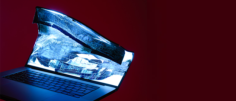 Digitale Transformation im Studium – künstlerische Darstellung eines Laptops an der HSLU Design Film Kunst.