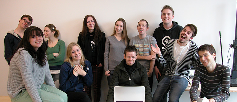 Klassenfoto im Bachelor Animation