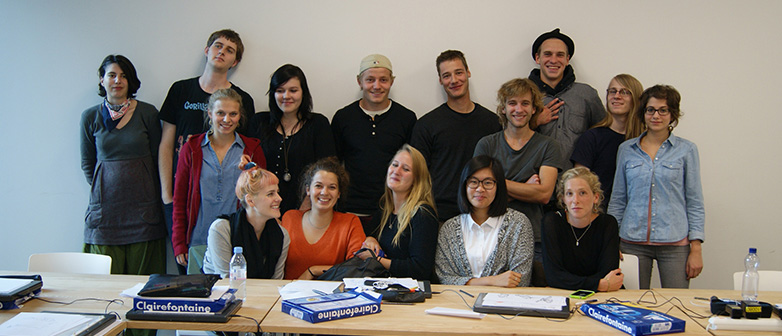 Klassenfoto im Bachelor Animation