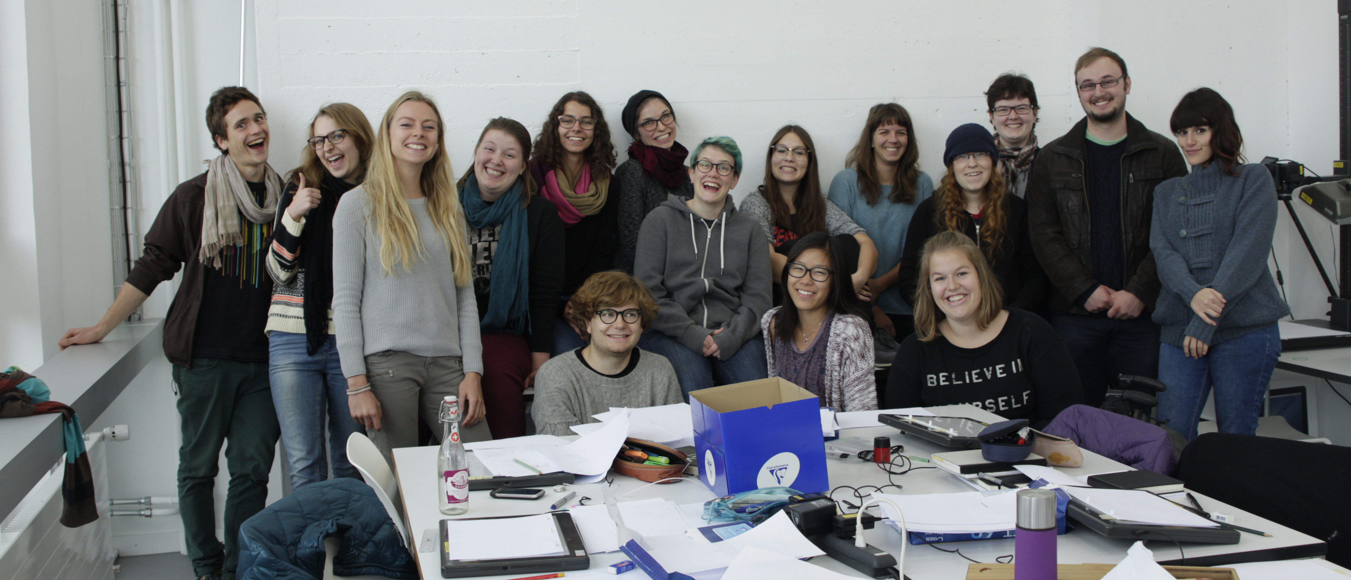 Klassenfoto im Bachelor Animation