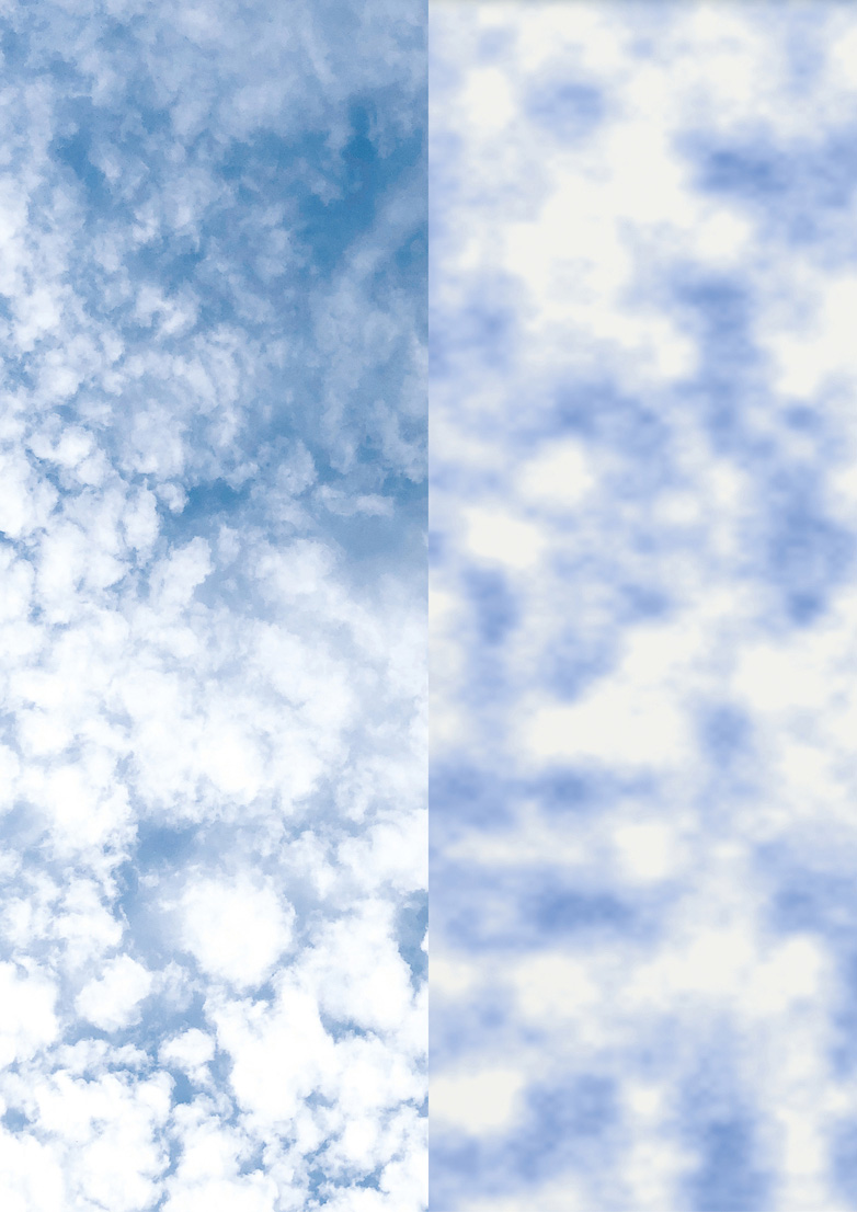 Beamer Projektion mit Wolken und Daten