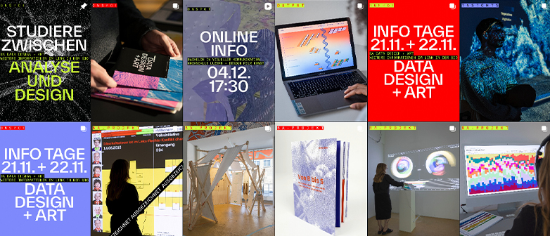 Ausschnitt des Instagram-Kanals von Data Design+Art.