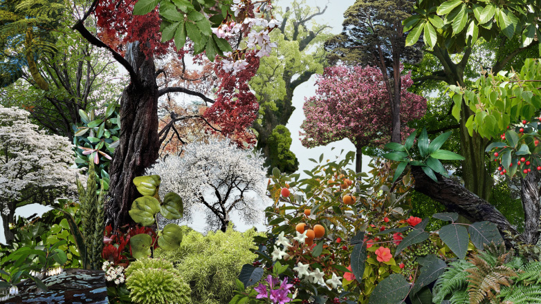 Computergenerierte Pflanzenwelt