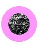 Pinker Kreis um dunkelgraue Fläche, Teaser für Haltung aus dem Studium des BA Objektdesign.