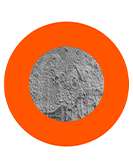 Oranger Kreis um graue Fläche, Teaser für das Team aus dem Studium des BA Objektdesign.