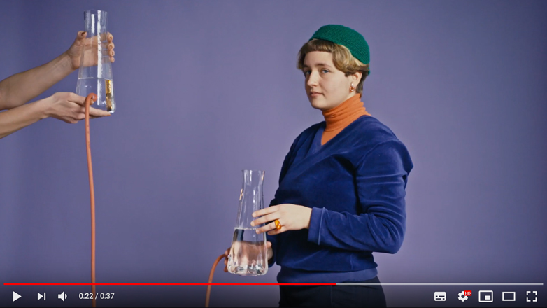 Video 'The Value of Tap Water' from the module Digital Fabrication in the 3rd semester Object Design