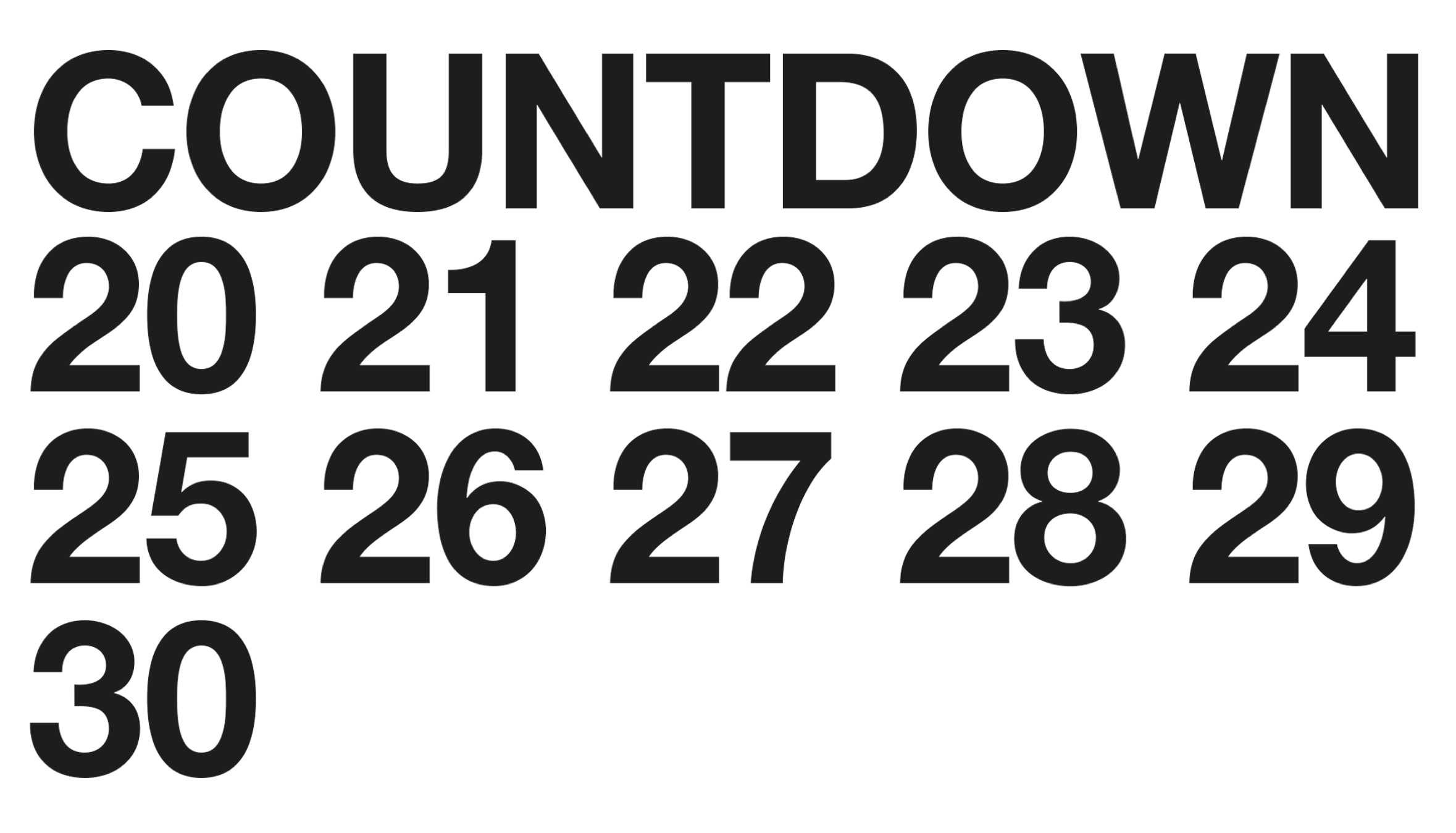 Ein GIF, das einen Kalendercountdown zeigt. 