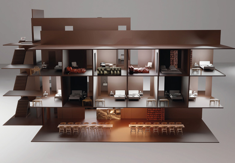 Visualisierung einer neuen Nutzung des Hauptgebäudes