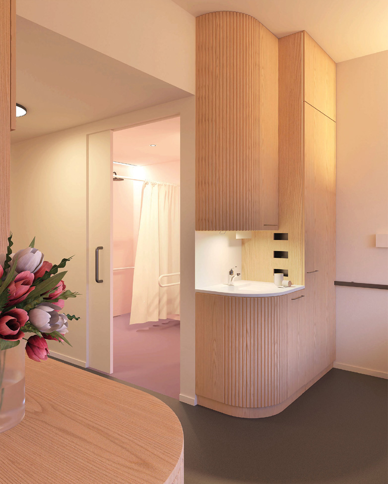 Visualisierung eines Spitalzimmers