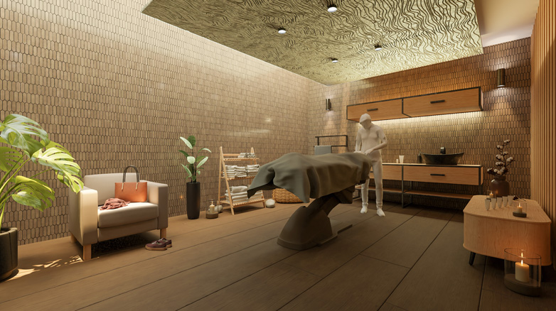 Innenansicht eines modernen Raums