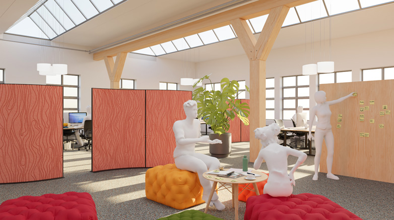 Visualisierung eines Büros