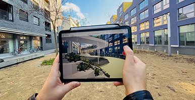 Augmented Reality auf einem Ipad-Screen