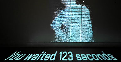 Beamerprojektion einer Silhouette