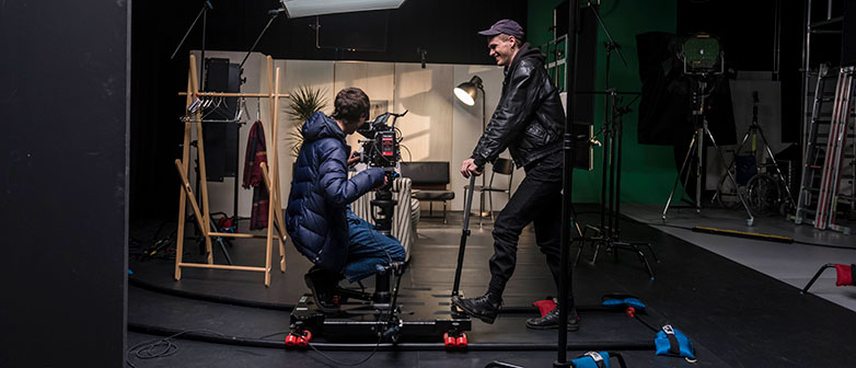 Filmdreh mit Trolley